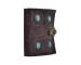 Handmade Genuine New Fashion Leather Store  Present 4 Stone Leather Journal With Side Stitching Notebook